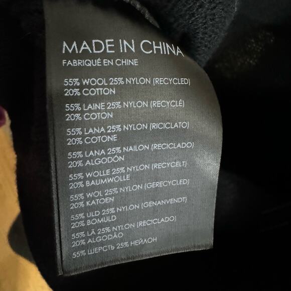 Club Monaco Black Long Wool Blend Knit Pull on Pants Stretch Casual Wardrobe XL - Picture 12 of 12